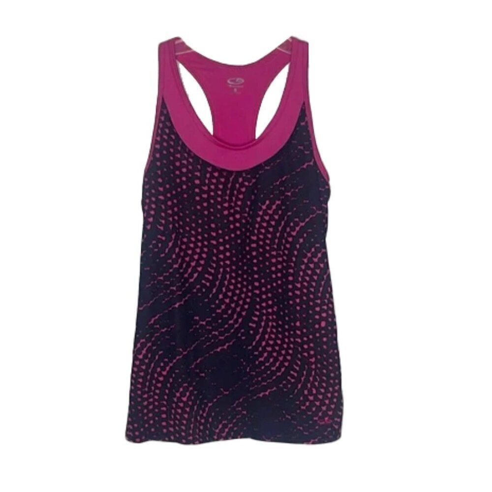 ❤️ 🆕 CHAMPION Women's Pink and Black Athletic Tank Top Size S
